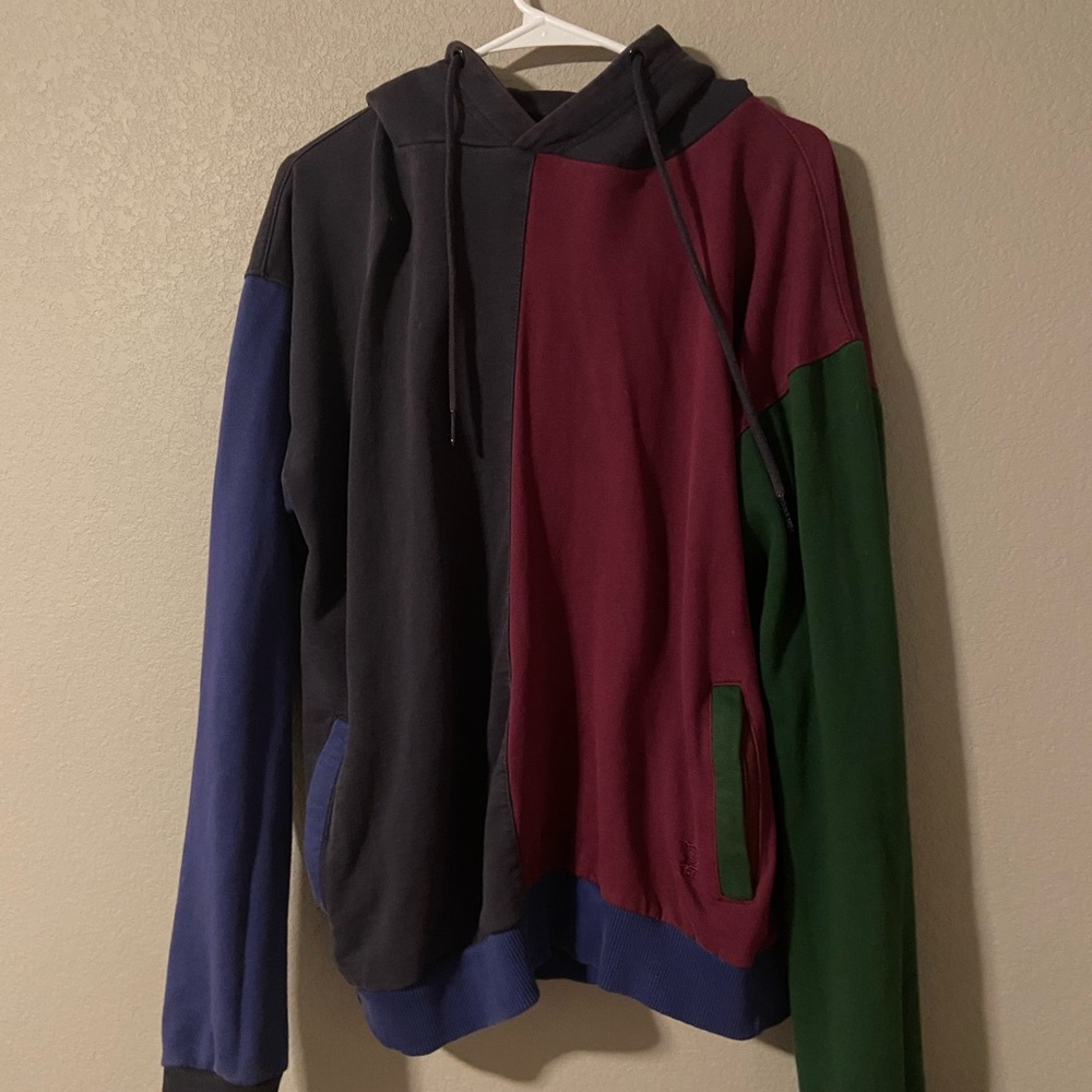 Teddy Fresh color block hoodie
